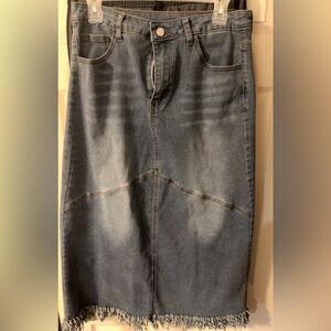 SHEIN Blue Denim Skirt